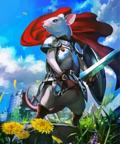 Warrior Mouse paint by numbers