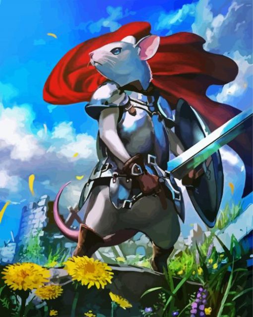 Warrior Mouse paint by numbers