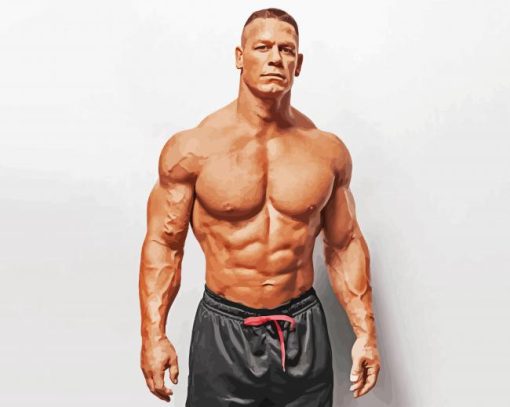 Wrestler John Cena paint by number