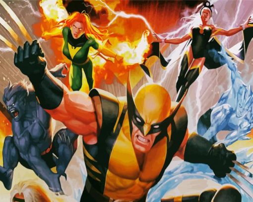 X-Men Illustration paint by numbers