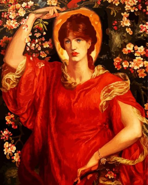 A Vision Of Fiametta By Rossetti paint by numbers