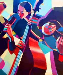 Abstract Jazz Musicians paint by number