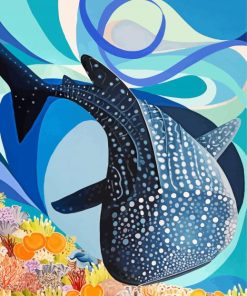 Abstract Whale Shark paint by numbers