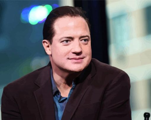 Actor Brendan Fraser Celebrity paint by numbers