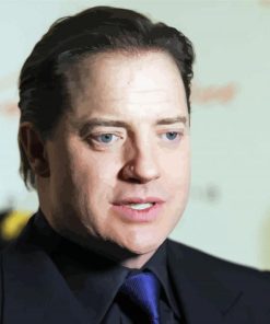 Actor Brendan Fraser paint by numbers