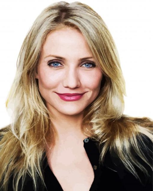 Actress Cameron Diaz paint by number