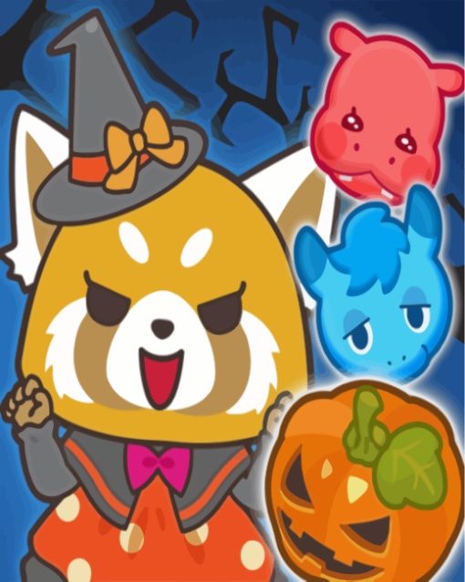 Aggretsuko On Halloween paint by numbers