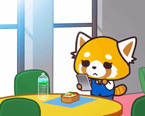 Aggretsuko On Phone paint by numbers