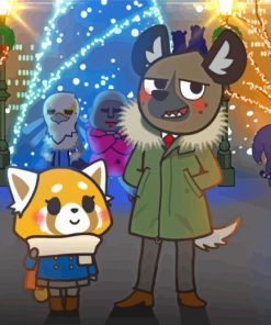 Aggretsuko On Christmas paint by numbers