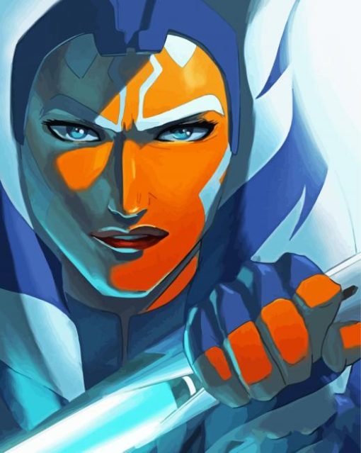 Ahsoka Tano Star Wars paint by number