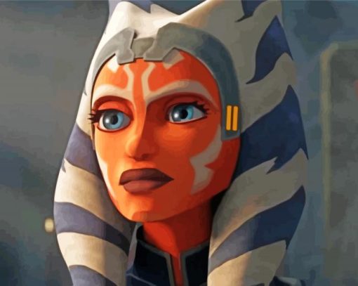 Ahsoka Character Of Star Wars paint by number