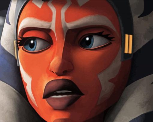 Ahsoka Face paint by number