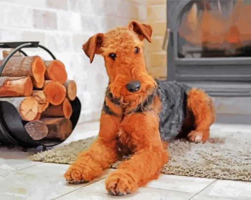 Airedale Terrier Dog paint by number