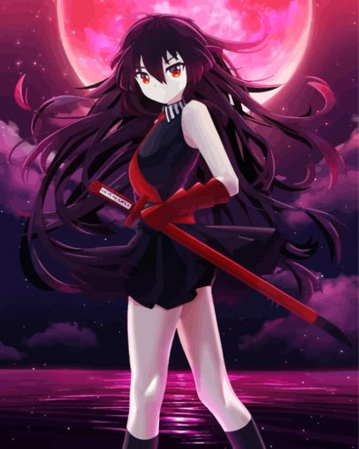 Akame Ga Kill Akame Character paint by number