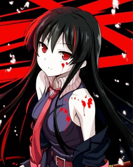 Akame Ga Kill Anime Girl paint by number