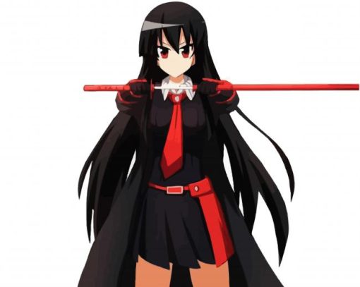 Akame With Sword paint by numbers