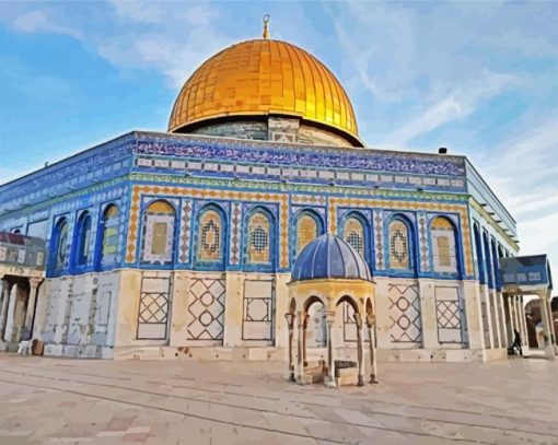 Al Aqsa Dome Of The Rock paint by numbers