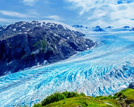 Alaska Exit Glacier paint by number