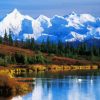 Alaska Denali Snowy Mountains paint by number