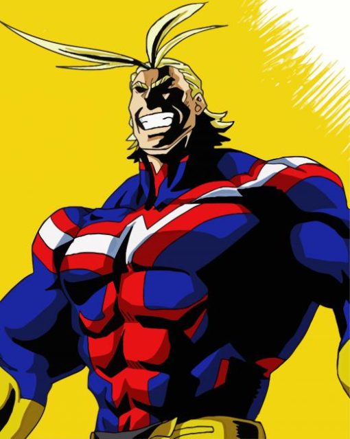 All Might Anime Character paint by number