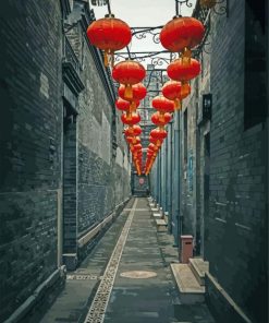 Alley In China paint by number