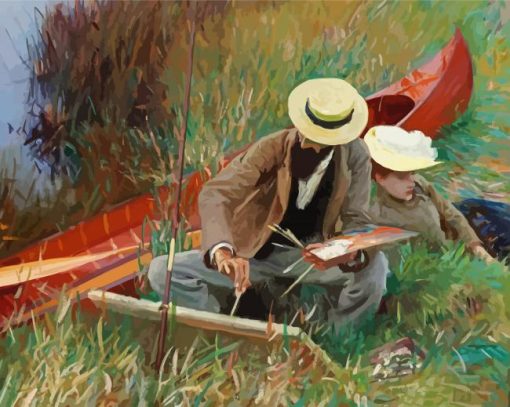 An Out Of Doors Study By Sargent paint by numbers