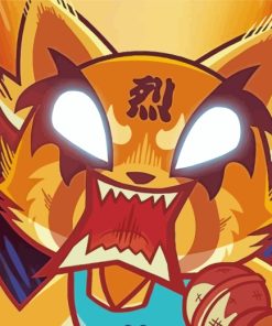 Angry Aggretsuko paint by numbers