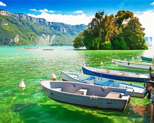 Annecy Lake Landscapes paint by number