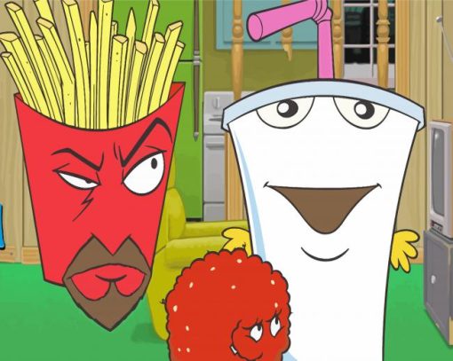 Aqua Teen Hunger Force Cartoon Characters paint by number