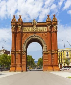 Arco De Triunfo De Barcelona Spain paint by number