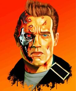 Arnold The Terminator Art paint by number