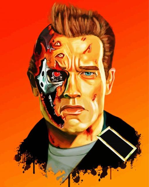 Arnold The Terminator Art paint by number