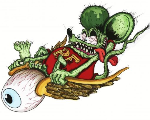 Art Rat Fink paint by number