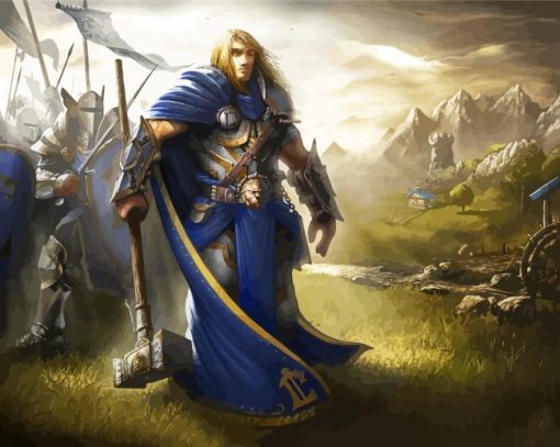 Arthas Menethil Warcraft Art paint by numbers