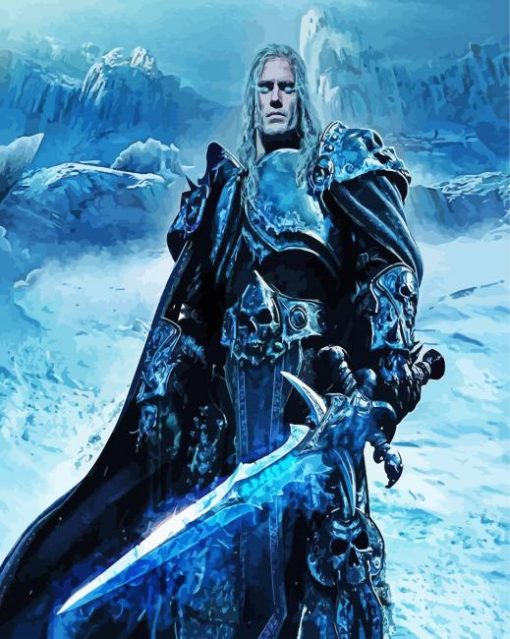 Arthas Menethil Warcraft Character paint by numbers