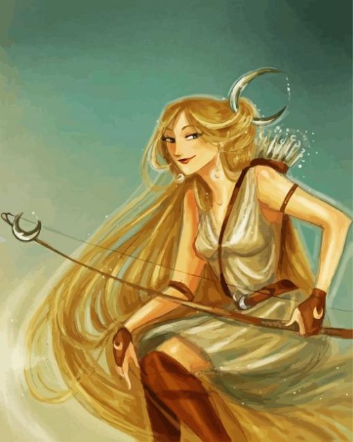 Artemis Woman Art paint by number