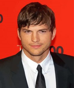 Ashton Kutcher American Actor paint by numbers