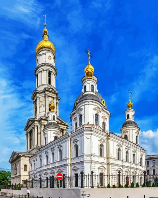 Assumption Cathedral Kharkiv paint by number