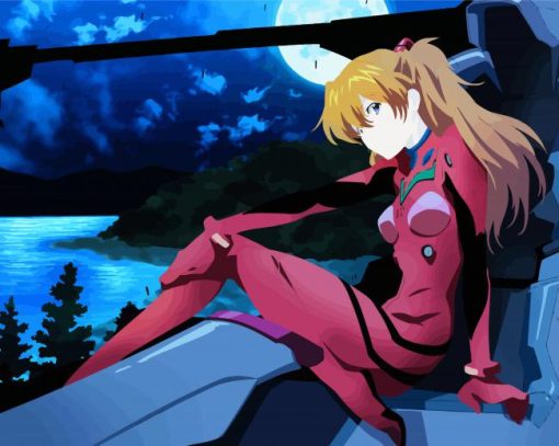 Asuka Langley Soryu Evangelion Anime paint by numbers