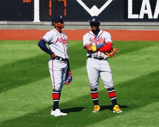 Atlanta Braves Players paint by number