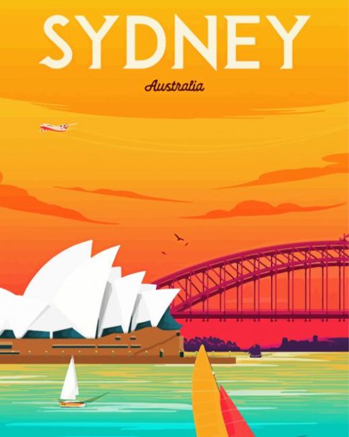 Australia Sydney City Poster paint by number