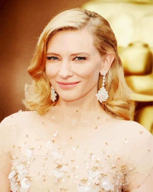 Australian Actress Cate Blanchett paint by numbers