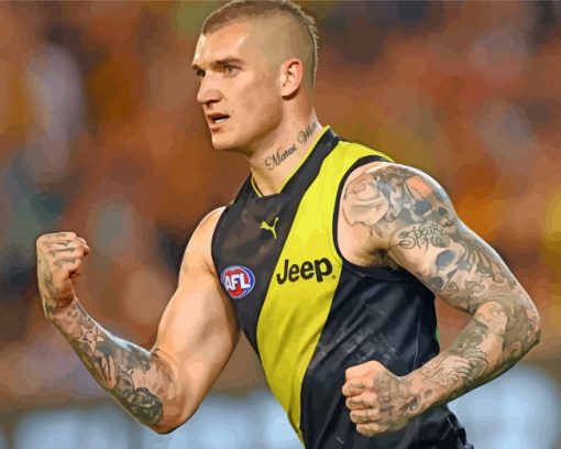 Australian Football League Dustin Martin paint by numbers