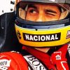 Ayrton Senna Wearing A Helmet paint by number