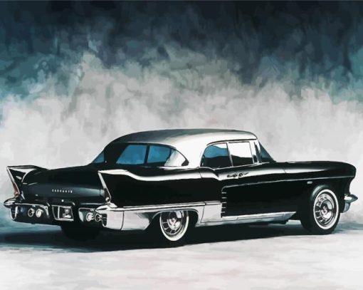 Black Classic Cadilac Car paint by numbers