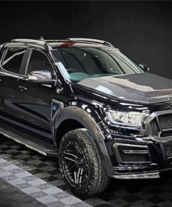 Black Ford Ranger Engine paint by number