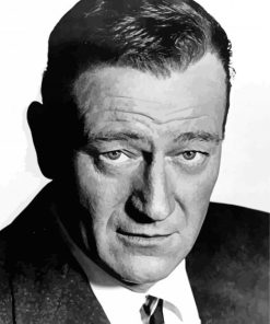 Black And White John Wayne paint by number