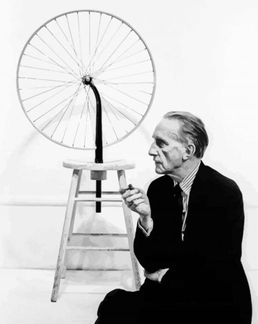 Black And White Marcel Duchamp paint by number