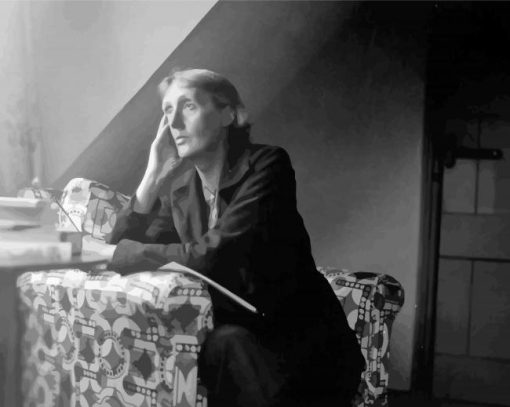 Black And White Virginia Woolf paint by number