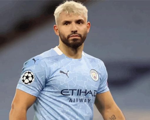 Blondy Abir Sergio Aguero paint by numbers